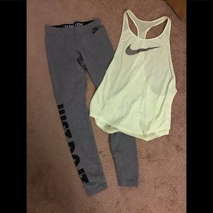 Nike just do it legging and shirt bundle